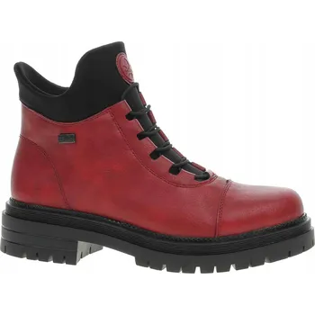 Dámská zimní obuv Kotníkové boty RIEKER Y3163-36 červená r38