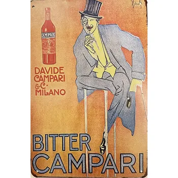 Plechová cedule Plechová cedule Bitter Campari Muž