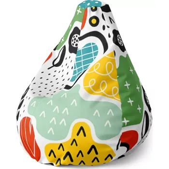 Sedací pytel Sablio Sedací vak Pear Dětské malování - 70 x 95 x 15 cm