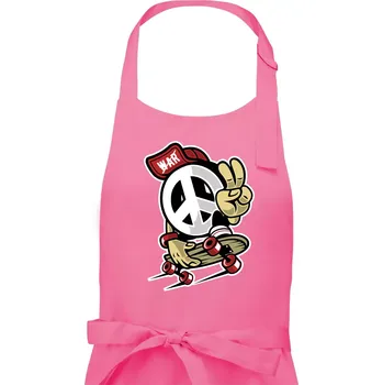 Kuchyňská zástěra Peaceák - Pánská zástěra na vaření - Univerzální velikost ( Růžová )