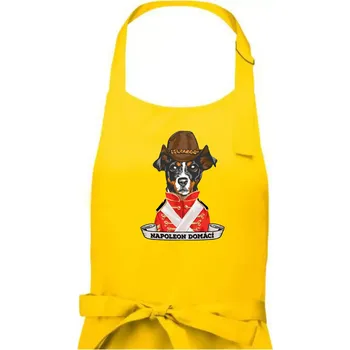Kuchyňská zástěra Napoleon domácí pes kříženec - Dámská zástěra na vaření - Univerzální velikost ( Žlutá )