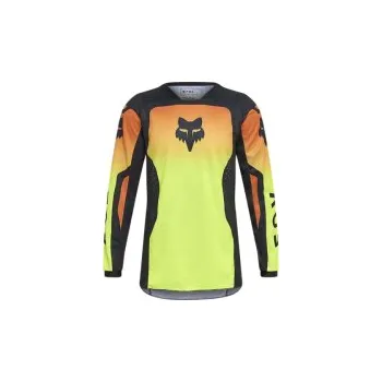 Moto dres Dětský Mx Dres FOX Youth 180 Shield Jersey Fluorescent Yellow 2026, Velikost YS