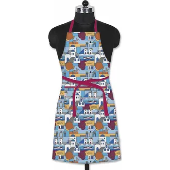 Kuchyňská zástěra ATP - kuchyňská zástěra řecké ostrovy LINE COLLAGE