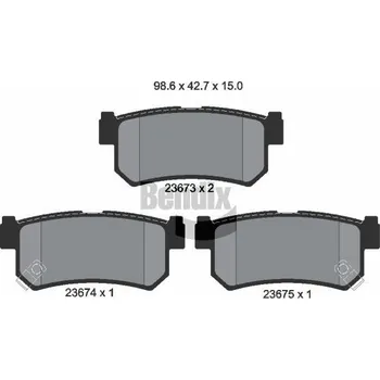 Brzdová destička Sada brzdových destiček, kotoučová brzda BENDIX Braking BPD2026