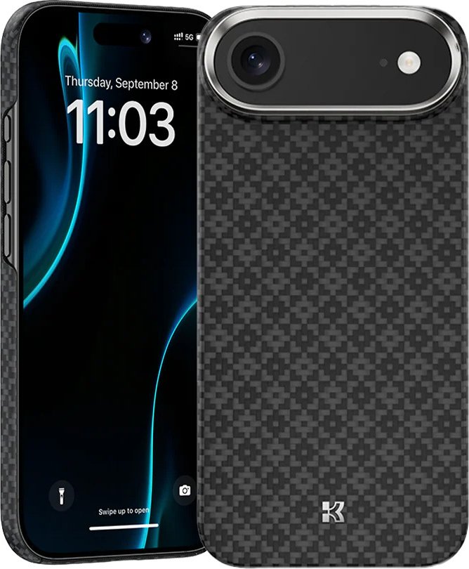 Pouzdro Benks Magnetic Armor Air Armor Grid Kevlar s kovovým rámem 600D (B068) pro iPhone Air černé