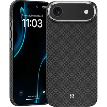 Pouzdro na mobilní telefon Pouzdro Benks Magnetic Armor Air Armor Grid Kevlar s kovovým rámem 600D (B068) pro iPhone Air černé