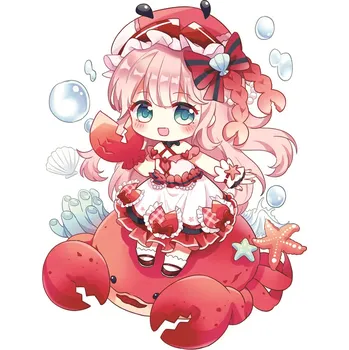 Panenka Diamantové malování s rámem - Panenka v červeném 20 cm