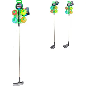 Golfová hůl _Ostatní 1_ Golfová hůl 60cm + 4 barevné míčky dětský golfový set 3 druhy kov/plast 00542985