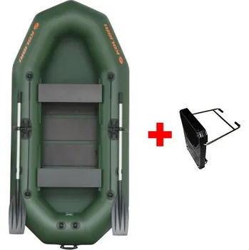 Člun Člun Kolibri K-270 T Profi Lamelová Podlaha Zelený + Držák Motoru