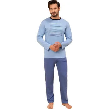 Pánská móda Pánské pyžamo 492/52 REGINA – Pohodlí a kvalita Barva/Velikost: modrá světlá / M