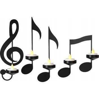 Obraz Sada 4 kovových nástěnných svícnů ve stylu retro dekorace