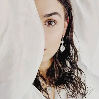 Náhrdelník Inspirace 173 - Dámský set šperků Eudora – starožitná mince, sladkovodní perla LOOK173