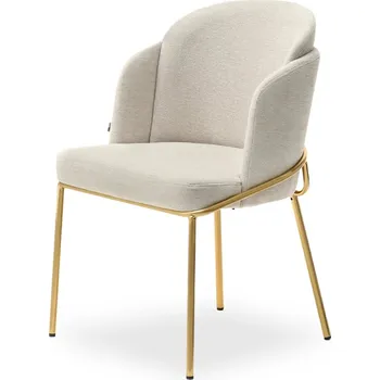 Jídelní židle Designová jídelní židle JAZMIN - béžová / zlatá