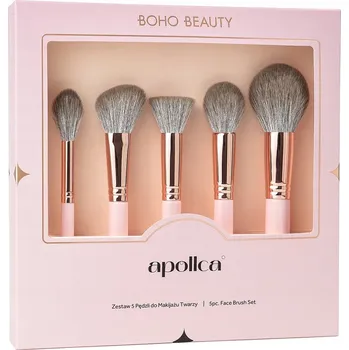 Kosmetický štětec Boho Beauty x Apollca Sada štětců na obličej Sada 5 štětců na make-up obličeje