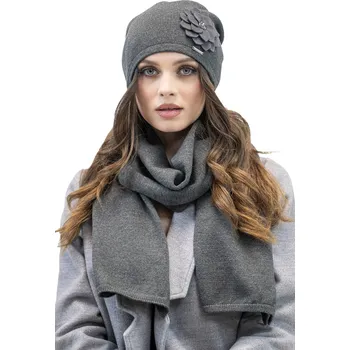 Šála Komplet Vivisence 7010Kmpl čepice a šála Barva: Šedá, Velikost: UNI