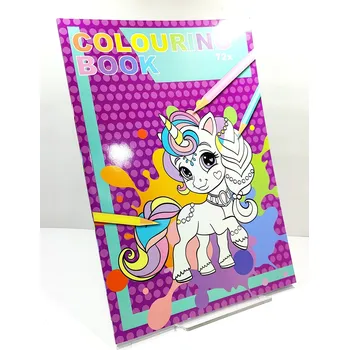 omalovánky VELKÁ OMALOVÁNKA A4. 72 STRAN - OMALOVÁNKY - JEDNOROŽCI (VZOR 10)