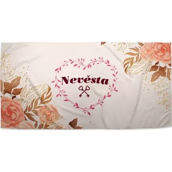 Sablio Ručník Nevěsta srdce - 30x50 cm