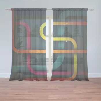 Záclona Sablio Záclony Barevné klikyháky: 2ks 150x250cm