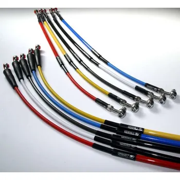 Nářadí na motocykly VENHILL Přední brzdová hadice černá / nerezová ocel Banjo Fitting Kawasaki KX250F/450F K02-1-055/P/BLACK