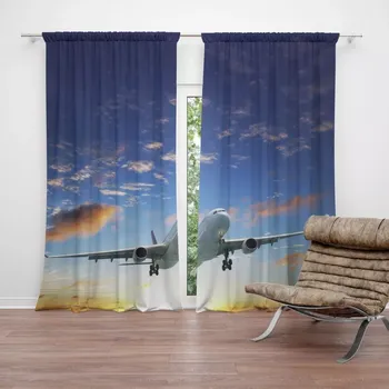 Závěs Sablio Závěs Letadlo 2: 2ks 140x250cm