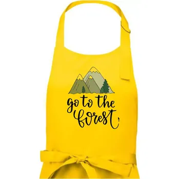 Kuchyňská zástěra Go to the forest - Pánská zástěra na vaření - Univerzální velikost ( Žlutá )