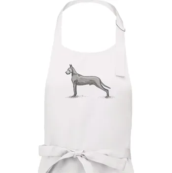 Kuchyňská zástěra Vintage Great dane - Dámská zástěra na vaření - Univerzální velikost ( Bílá )