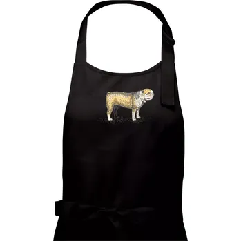 Kuchyňská zástěra Vintage bulldog - Pánská zástěra na vaření - Univerzální velikost ( Černá )