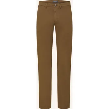 Pánské kalhoty Strokesman's Pánské Chino Kalhoty Z Piké Slim Fit, hnědá, 30