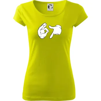 Dámské tričko 67 - ruce - Dámské triko Pure - XS ( Limetková )