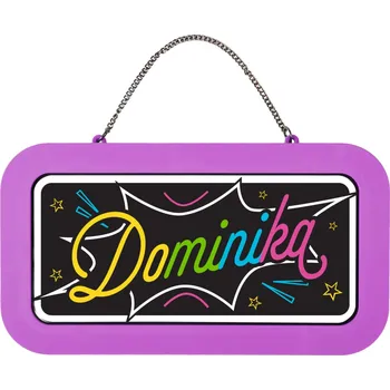 Party dekorace Neonová cedulka se jménem - Dominika