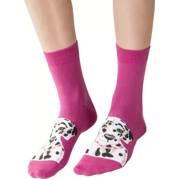 Dámské ponožky Dámské klasické ponožky STEVEN – Styl & Komfort Barva/Velikost: fuksia (fialová) / 35/37