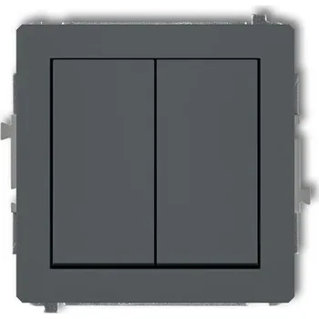 vypínač Vypínač č.5A pod omítku, grafit, DECO Karlik