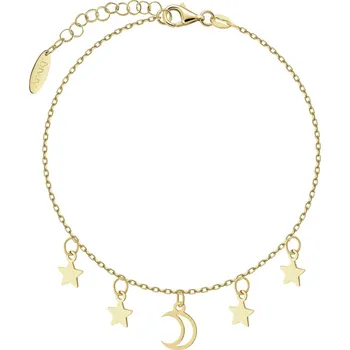 Náramek Stříbrný náramek - hvězdy, měsíc - AP543-9136