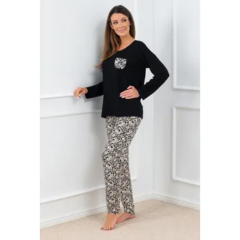 Dámské pyžamo Dámské viskózové pyžamo Italian Fashion Birma Barva: Černá, Velikost: XL