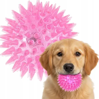 Hračka pro psa Hračka pro psy pro psa MÍČEK JEŽEK s bodlinami pro štěně se světýlkem svítí