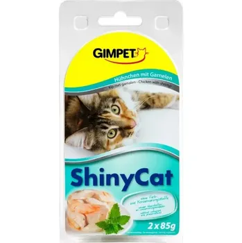 Krmivo pro kočku Gimpet ShinyCat krevety+kuřecí 2x70g (8x)