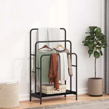 Stojan na oblečení s policí Černý dub 60 x 30 x 100,5 cm