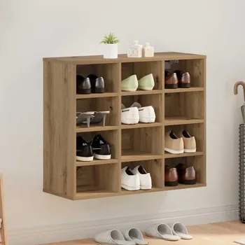 Skříň na obuv Artisanový dub 77,5 x 30 x 67 cm kompozitní dřevo