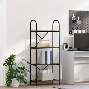 Obývací pokoj Knihovna Kouřový dub 60 x 30 x 146 cm Kompozitní dřevo