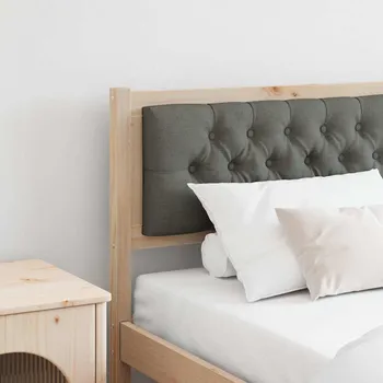 Čelo postele hnědá a tmavě šedá 160 cm Masivní borovicové dřevo