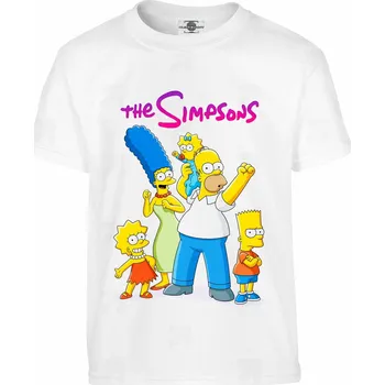 Pánské tričko Tričko The Simpsons Druh: Dětské, Barva: Bílá, Velikost: 134-M