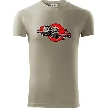 Pánské tričko Airsoft 2 hráči - Viper FIT - Pánské zůžené tričko - M ( Light khaki )