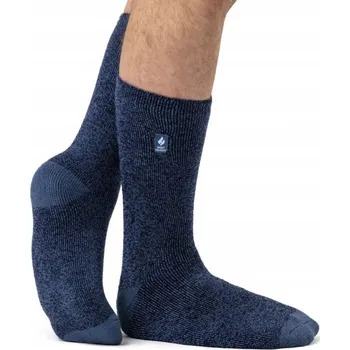 Pánské ponožky Pánské Heat Holders LITE ponožky melír Džínové s kontrastní patou a špičkou