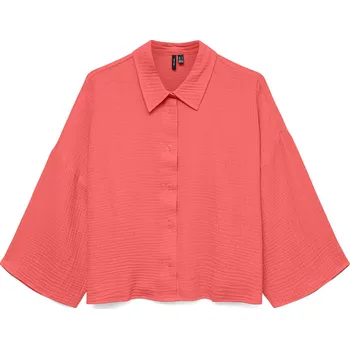 Dámská košile Vero Moda dámská košile s dlouhým rukávem, bez vzoru, bílá VERO MODA-10279685 D, velikost S