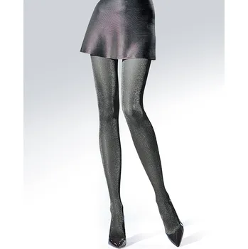 Dámské punčochy Knittex Třpytivé silonky 21709 Party Lurex 30 den Velikost: L, Barva: černo-stříbrná