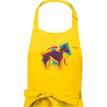 Kuchyňská zástěra Pes abstrakce hubený - Pánská zástěra na vaření - Univerzální velikost ( Žlutá )