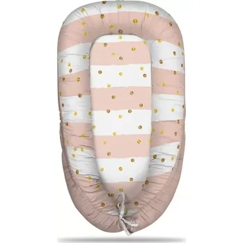 Hnízdečko pro miminko Sablio Hnízdečko pro miminko Pruhy a zlaté tečky