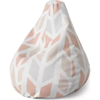 Sedací pytel Sablio Sedací vak Pear Světlé kosodélníky - 70 x 95 x 15 cm