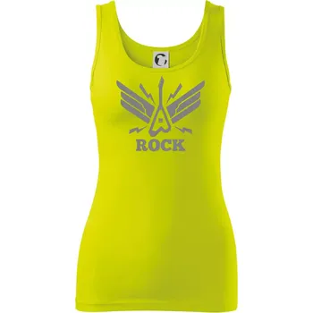 Dámské tričko Rocková kytara křídla - Dámské tílko - L ( Limetková )