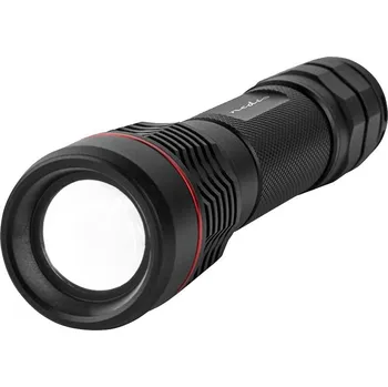 Svítilna NEDIS LED svítilna/ napájení z baterie/ 3,7 V DC/ 10 W/ 1000 lm/ dosah 200 m/ černá